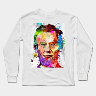 Abraham Lincoln Grunge Portrait Long Sleeve T-Shirt